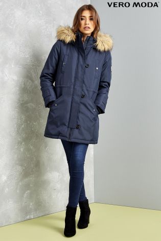 Vero Moda Faux Fur Hooded Parka